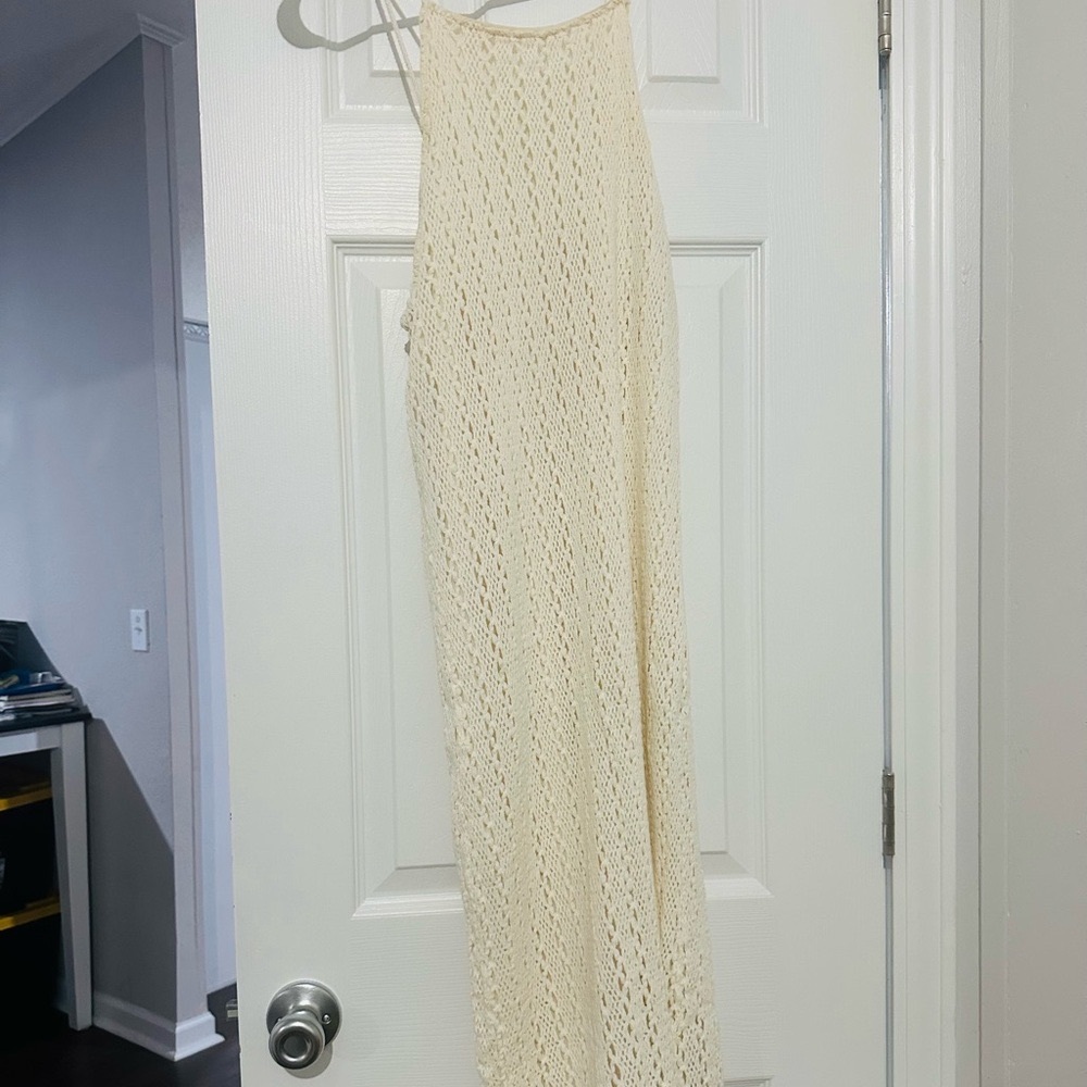 Zara Cream Sleeveless Knit Dress